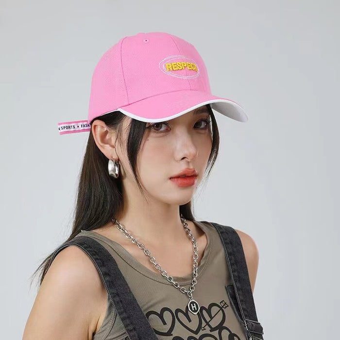 Wholesale Duck tongue hat, fashionable contrasting color series, retro curved brim baseball cap, soft top sunshade hat