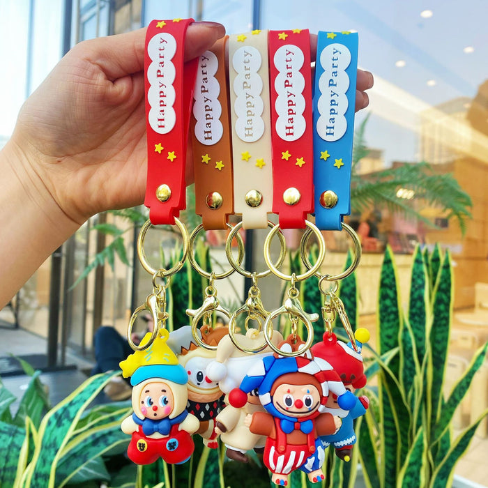 Wholesale 10 PCS Colorful silicone cute cartoon keychains
