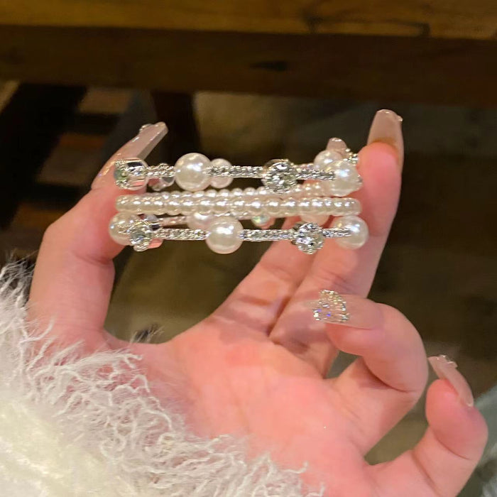 Wholesale Diamond-encrusted Pearl Bracelet Delicate Bracelet Celebrity Elegant Bracelet