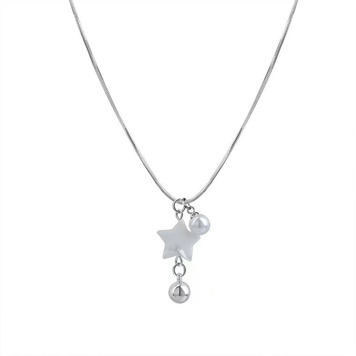 Wholesale Shell star pendant necklace, light luxury, niche, high-end, sweater chain accessory