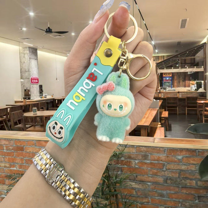Wholesale Cute cartoon flocked doll keychain