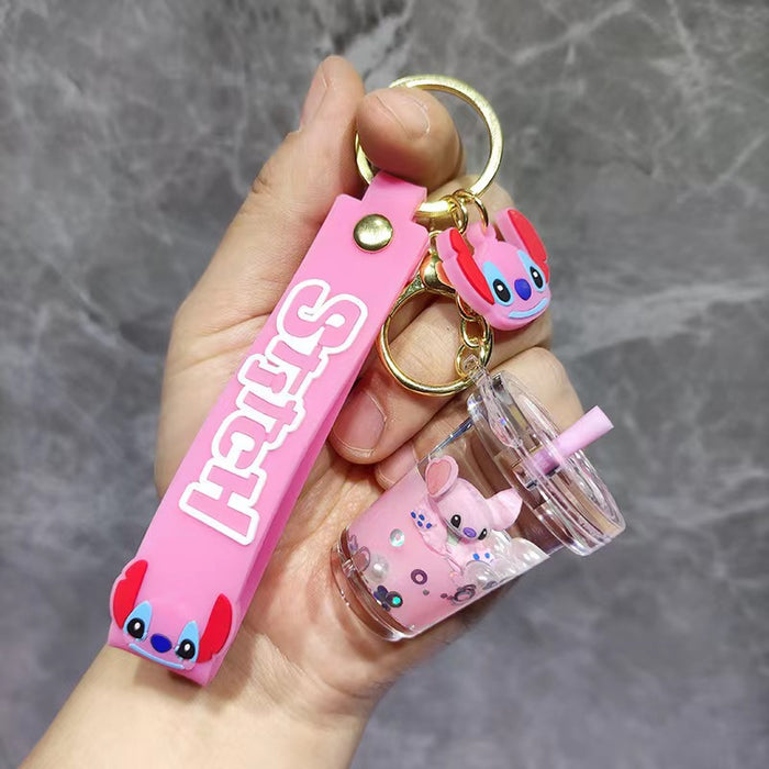 Wholesale Milk Tea Cup Keychain Pendant Cute Couple Bag Doll Pendant Car KeyChain