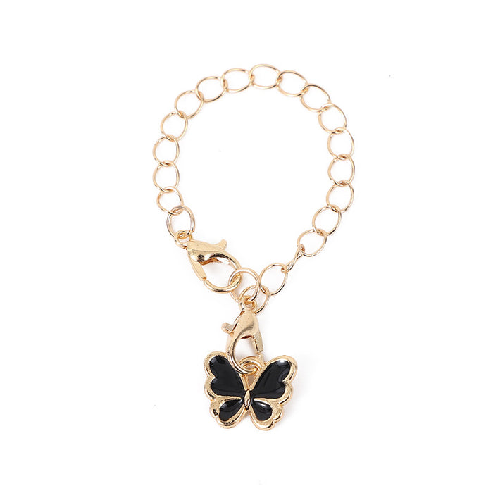 Wholesale Alloy Chain with Butterfly Lobster Clasp Keychain Backpack Pendant Accessories Bow