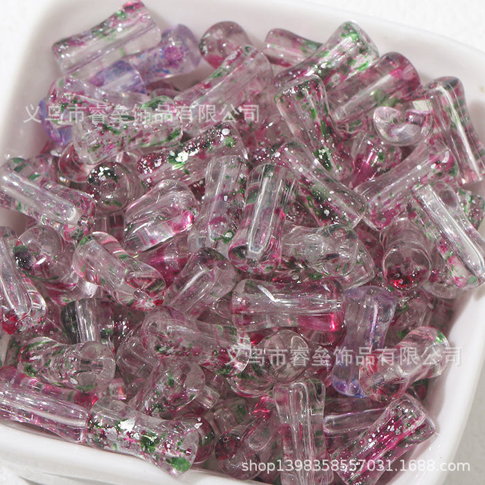 Wholesale 50pcs Bamboo Joint Glass Loose Beads 6mm