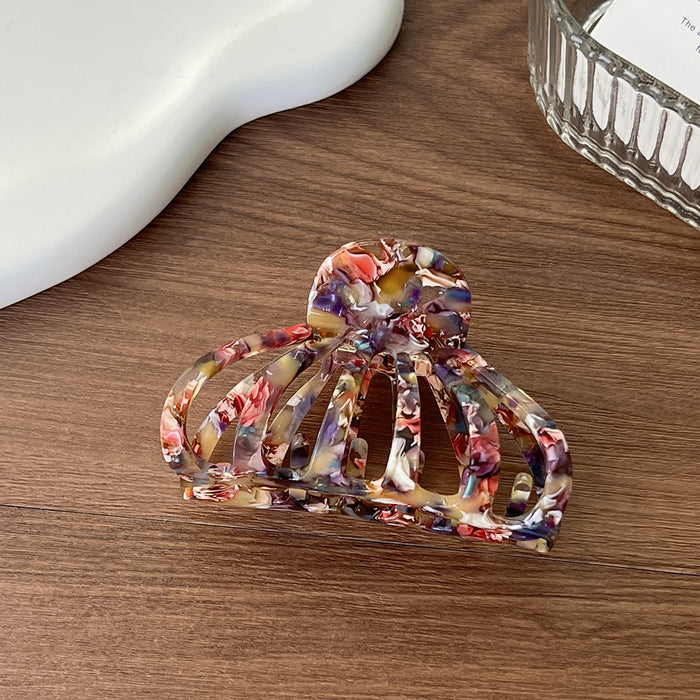 Wholesale Trendy Hollow Pumpkin Acetate Hair Claw Clip for Women Tortoiseshell Shark Clip Fashion Accessory