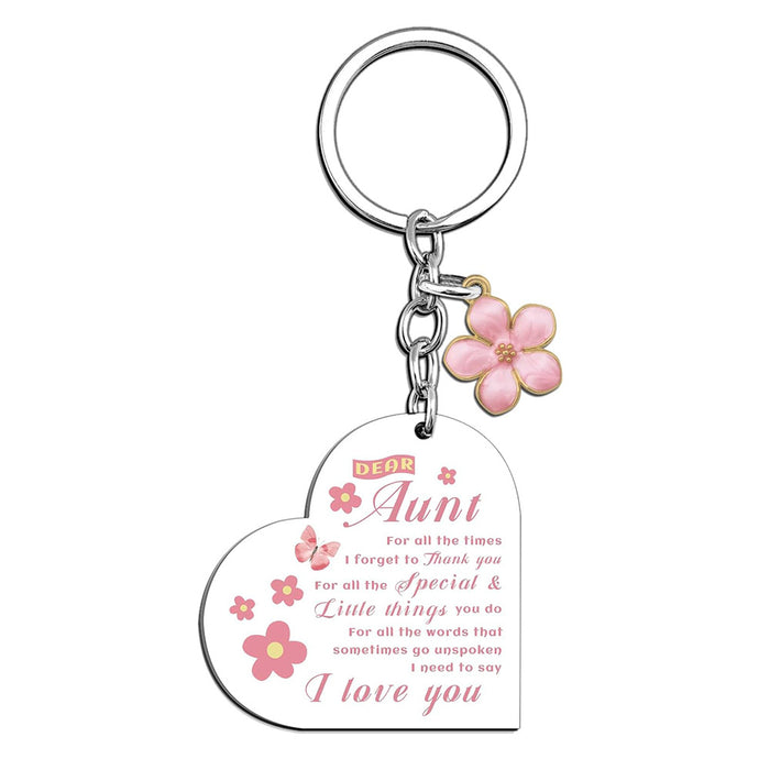 Wholesale Colored stainless steel keychain heart-shaped keychain