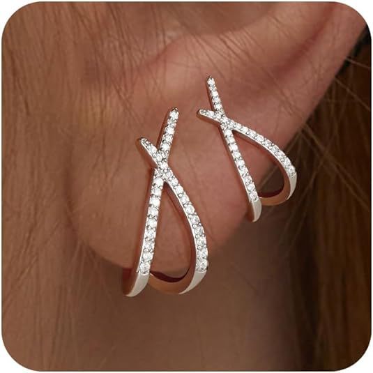 Wholesale Single item gold minimalist earrings, cross fashion earrings, daily accessories