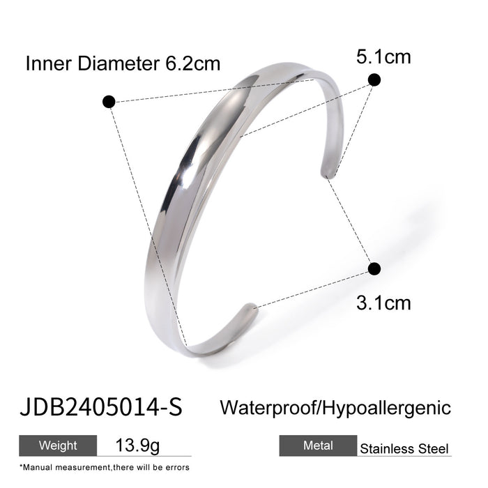 Wholesale Stainless Steel Irregular Texture Spherical Open Titanium Steel Bracelet