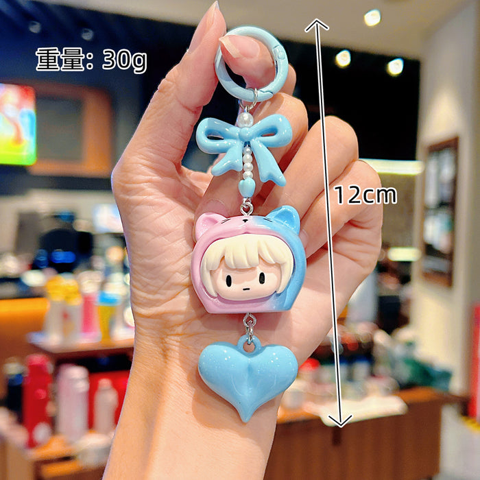 Wholesale Traveler  Resin Cartoon Keychain Cute  Bag Pendant Small Gift