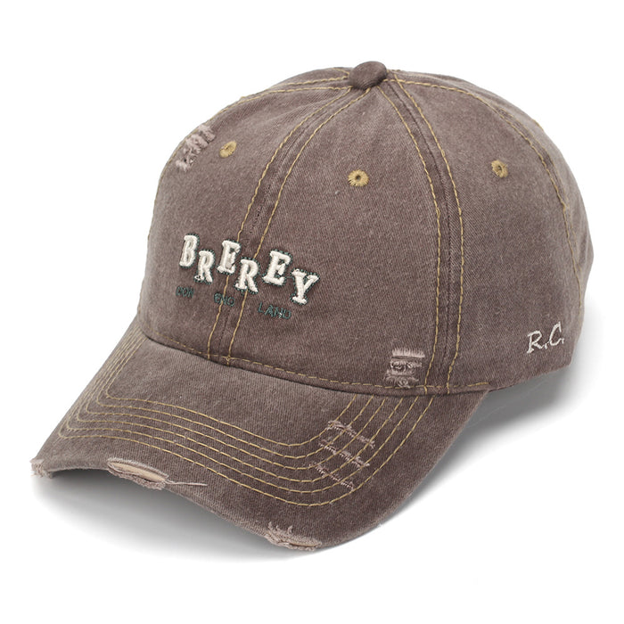 Wholesale Washed Cotton Frayed Edge Baseball Cap with Retro Letter Embroidery for Women Summer Sun Protection