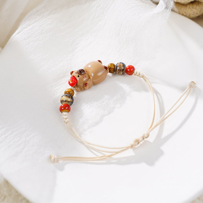 Wholesale Bracelet Cute Resin Bear Student Small Animal Children's Hand Rope Women