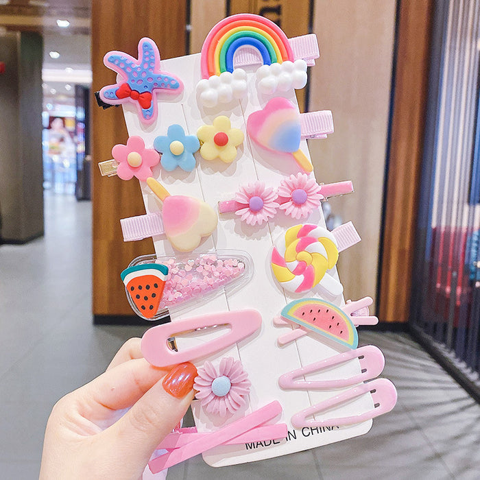 Wholesale 14pieces/pack Children Hair Clips Girls Princess Cute Girls Headdress JDC-HC-DF004