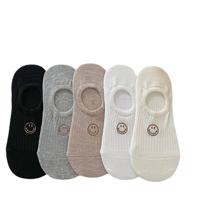 Wholesale Cute Embroidered Socks, Shallow Mouth Invisible Socks, Anti slip and Non falling, Boat Socks, Short Socks