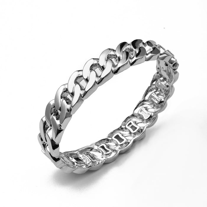 Wholesale Jewelry Fashion Fried Dough Twists Open Bracelet Simple Irregular Round Alloy Bracelet