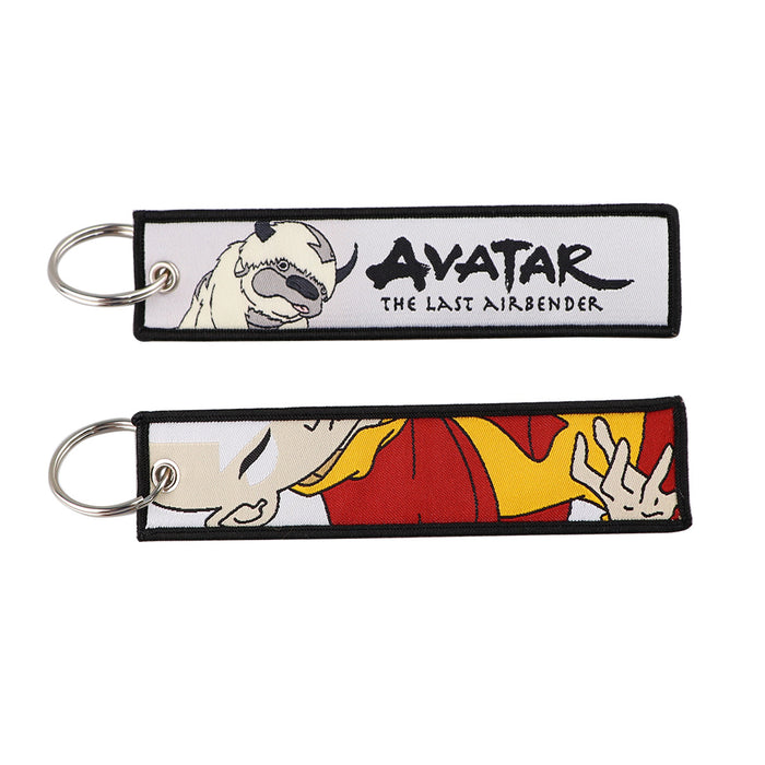 Wholesale Cloth Keychain Lanyard Trendy Woven Label Design Travel Souvenir Gift Boutique Resale Keychain Accessory