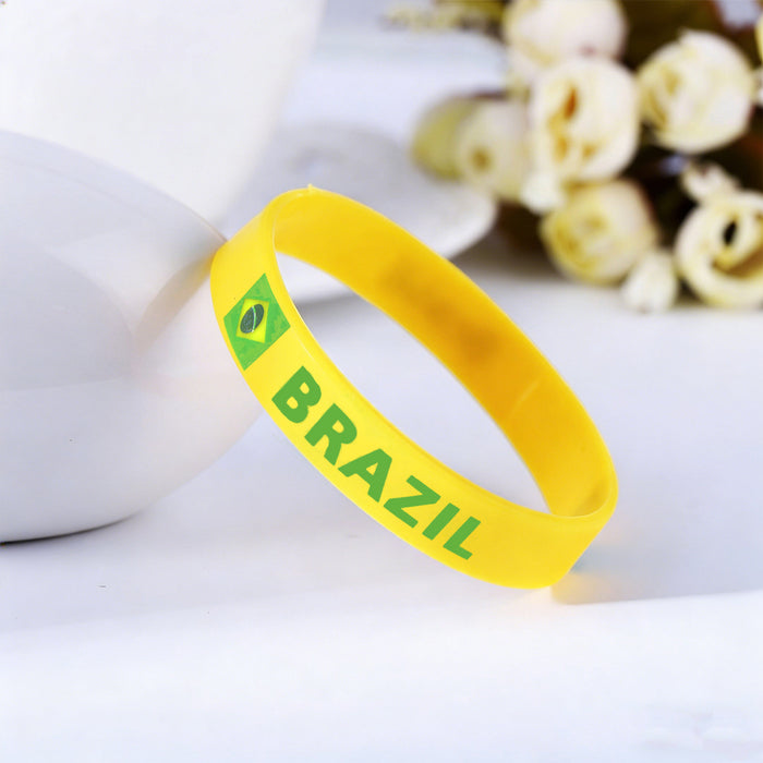 Wholesale World Cup Fan Silicone Bracelets