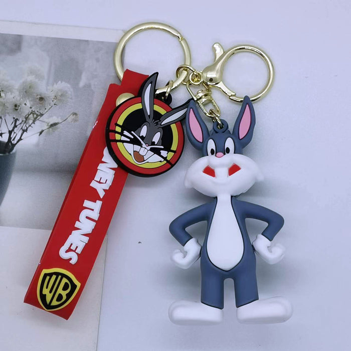 Wholesale Cartoon Animation Bunny Doll Keychain Pendant Couple Bag Car Keychain Accessories