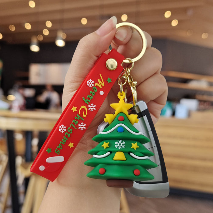 Wholesale Cartoon Christmas Silicone Doll Keychain JDC-KC-ZhuoRan026