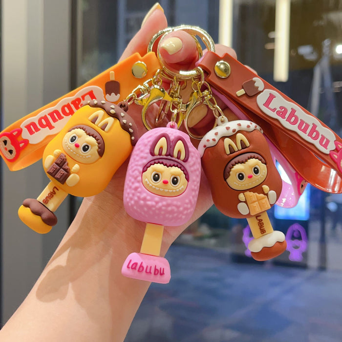 Wholesale Ice cream doll keychain,  bucktooth doll,  school bag pendant,  car keychain,  gift accessory