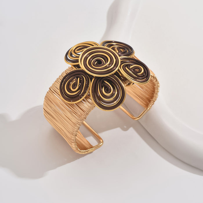 Wholesale Handmade geometric jewelry with flower bracelets