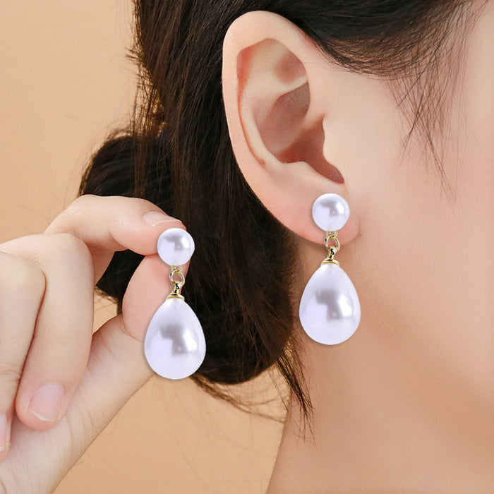 Wholesale Advanced design, pearl earrings, temperament, silver needle earrings