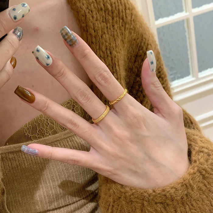 Wholesale Twist Star Silk Rings Opening Adjusting