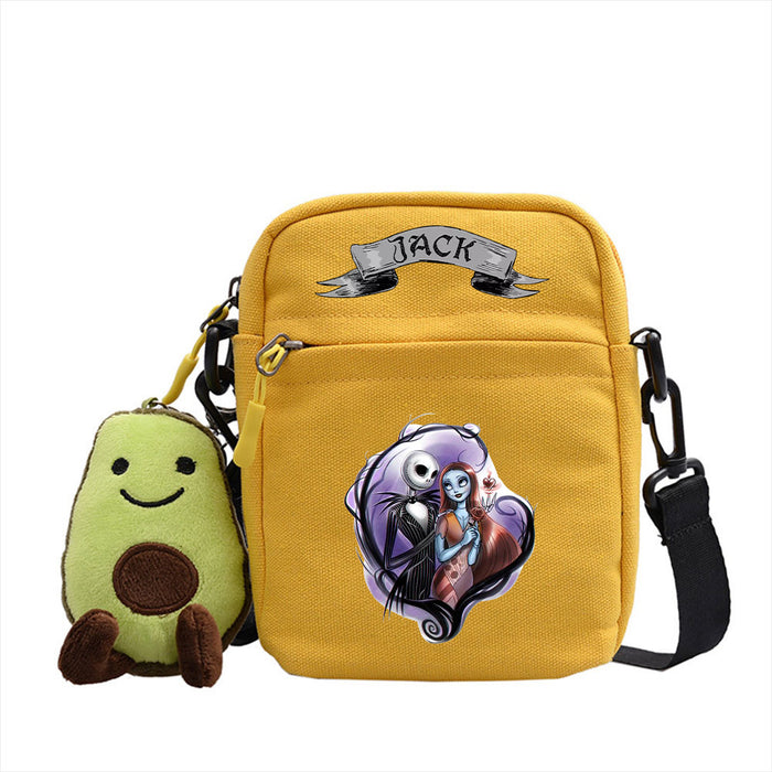 Wholesale Halloween Printed Pattern Canvas Crossbody Shoulder Bag JDC-SD-WuDuomei002