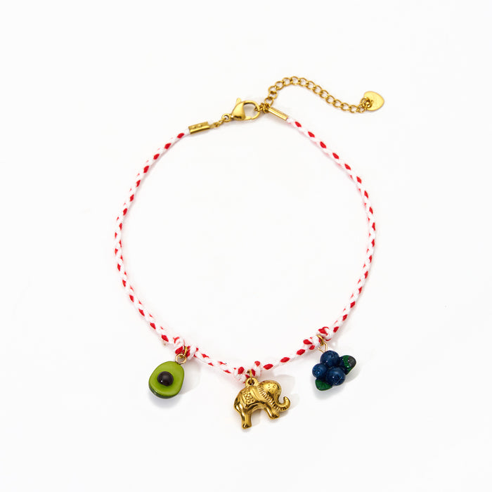 Wholesale Original fashion personality colorful rope ankle chain fashion hundred tower temperament shell foot accessories wholesale