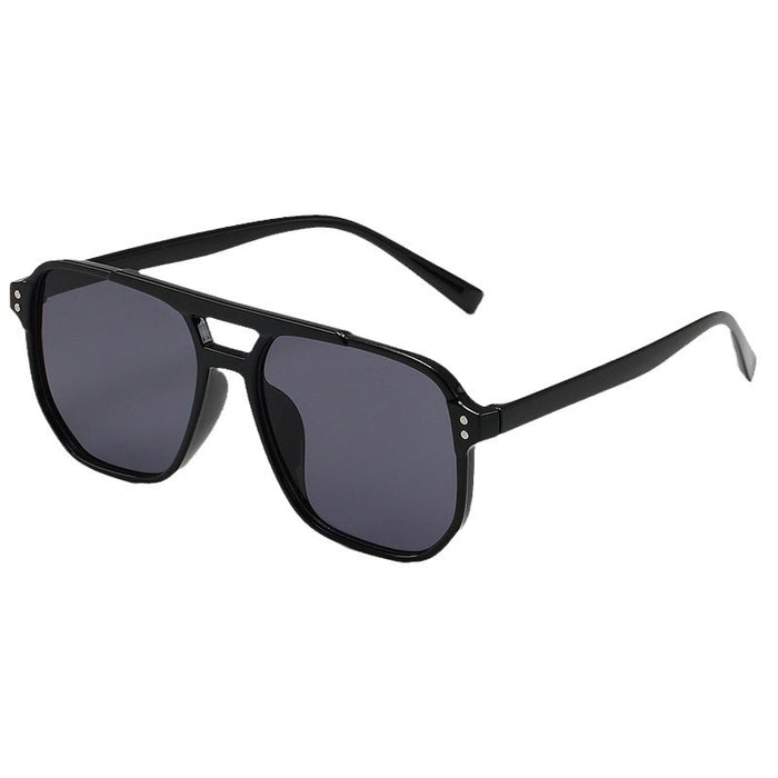 Wholesale box sunglasses UV-proof Internet celebrity jelly color ocean piece double beam mi nail pilot sunglasses