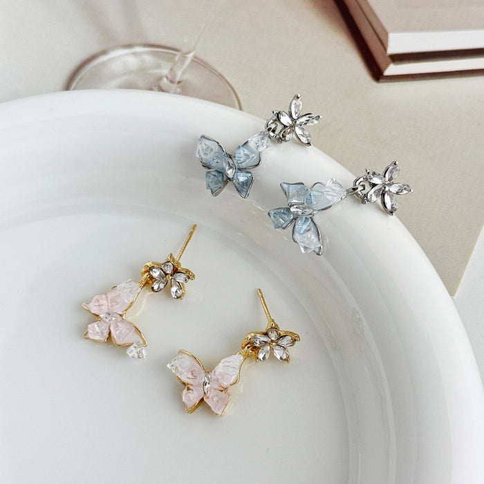 Wholesale Butterfly Crystal Earrings