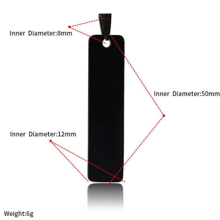 Wholesale Gold, silver, black hang tag carving stainless steel identity tag