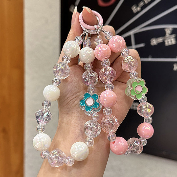 Wholesale New colorful flower handmade bead keychain, colorful backpack pendant, keychain accessories wholesale