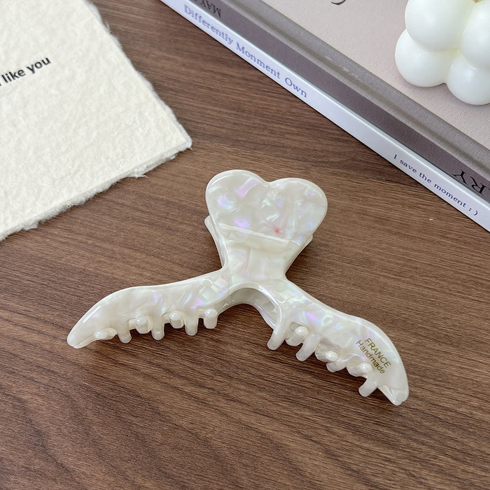 Wholesale French Retro Mermaid Acetate Claw Clip Hair Accessory 10cm Ginger Yellow Women' s Stylish Everyday Hair Clip