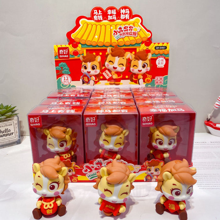 Wholesale 12pcs/box Decorative Rubber Eraser Amusement Park Cartoon Student Stationery
