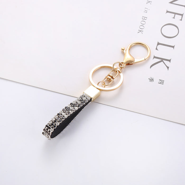 Wholesale Diamond keychain anti-loss decorative bag pendant car key rope headset chain jewelry