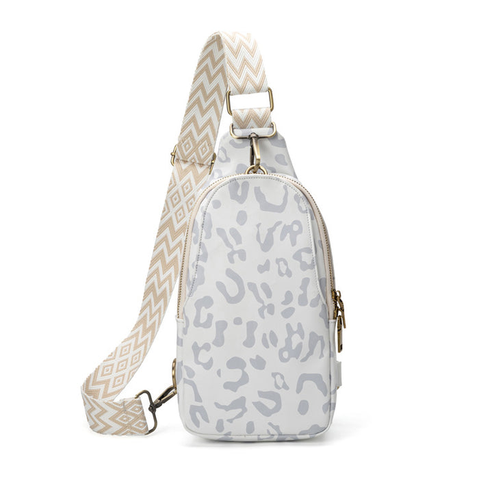 Wholesale Leopard print crossbody bag for women chest retro print waist bag shoulder bag