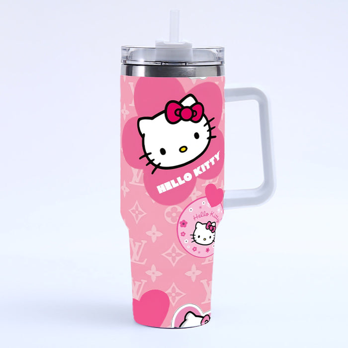 Wholesale Cute Cartoon 40OZ Stainless Steel Ice Bullies Cup with Handle for Car Use