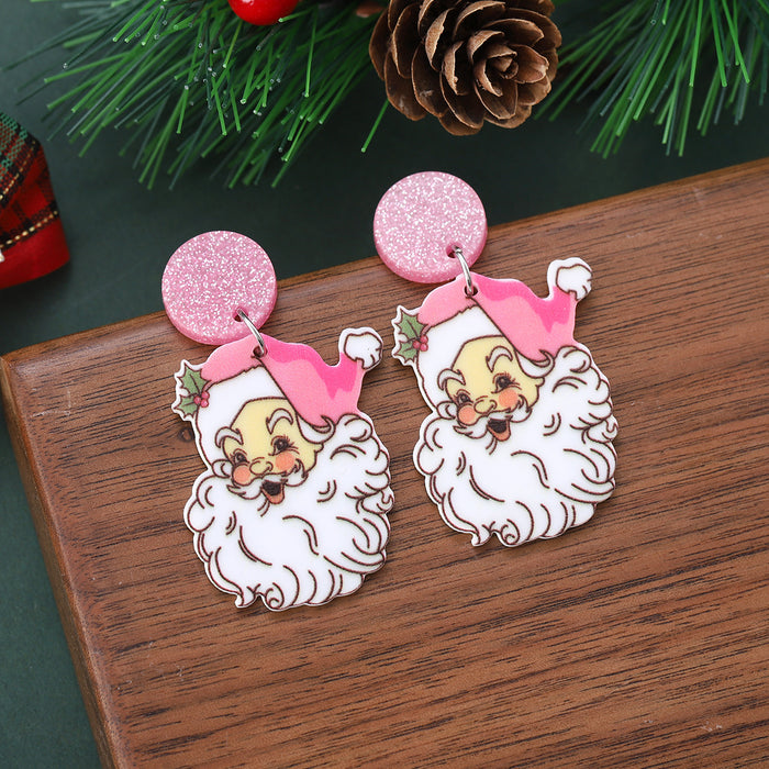 Wholesale Cute pink pendant earrings for Christmas