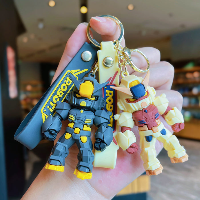 Wholesale Cartoon warrior keychain tide play doll car key chain bag car pendant claw machine gif