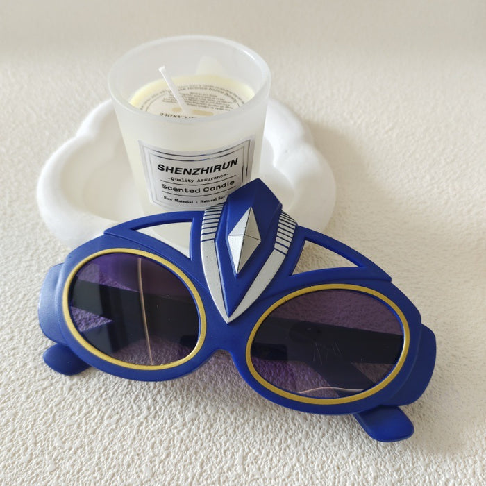Wholesale Children' s Sunglasses Cute Cartoon Ultraman Glasses Style Glasses