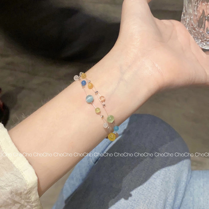 Wholesale glaze beaded bracelet ins summer new jewelry women