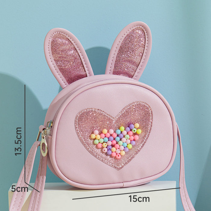 Wholesale Crossbody Bag,  Children' s Bag,  One-Shoulder Bunny Ears,  Little Girl' s Cute Cartoon Coin Purse
