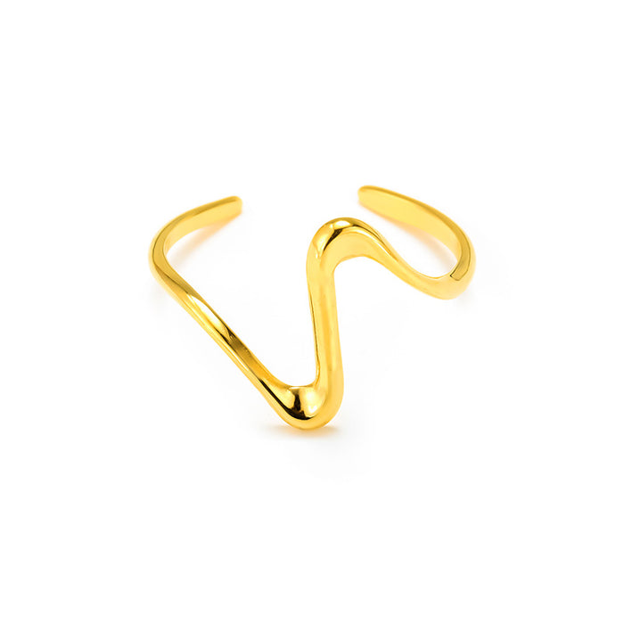 Wholesale Minimalist stainless steel open ring for women with a niche design and fashionable titanium steel ring