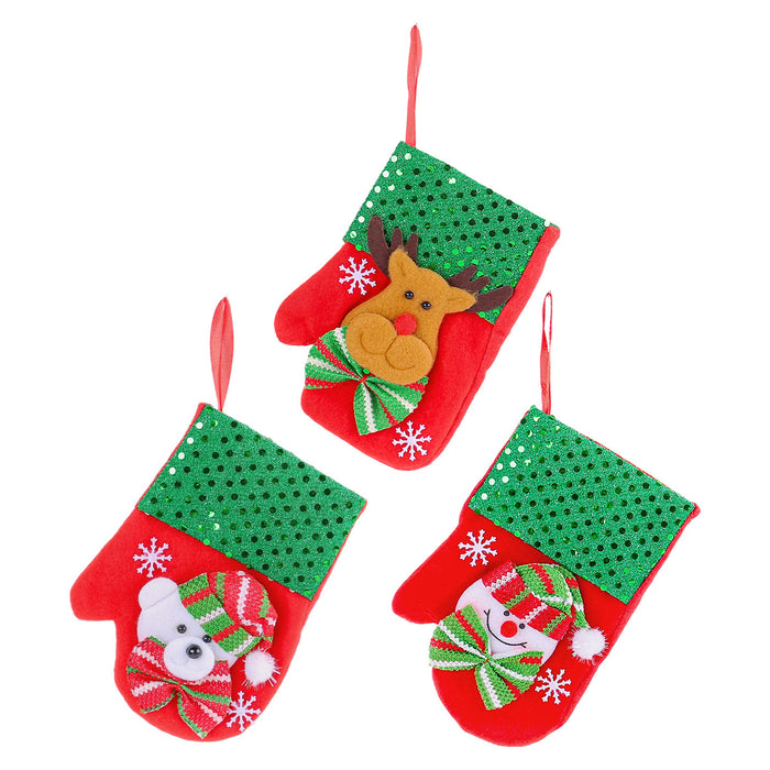 Wholesale Christmas Gloves Knife and Fork Set Children' s Candy Gift Bag Christmas Tree Pendant Restaurant Desktop Tableware Clearance