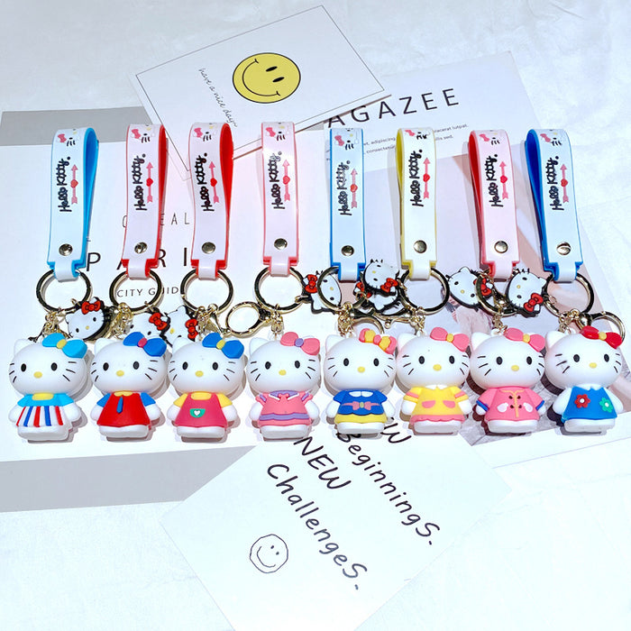 Wholesale Creative keychain cartoon car keychain book bag decoration