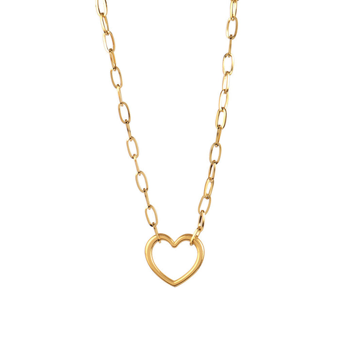 Wholesale 3pcs Gold Plated Stainless Steel Heart Pendant Necklace Jewelry Gift for Boutique