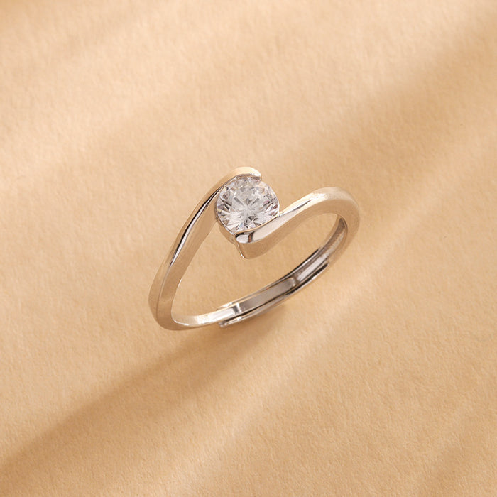 Wholesale Pure silver Mozambique diamond ring, simple and versatile bracelet