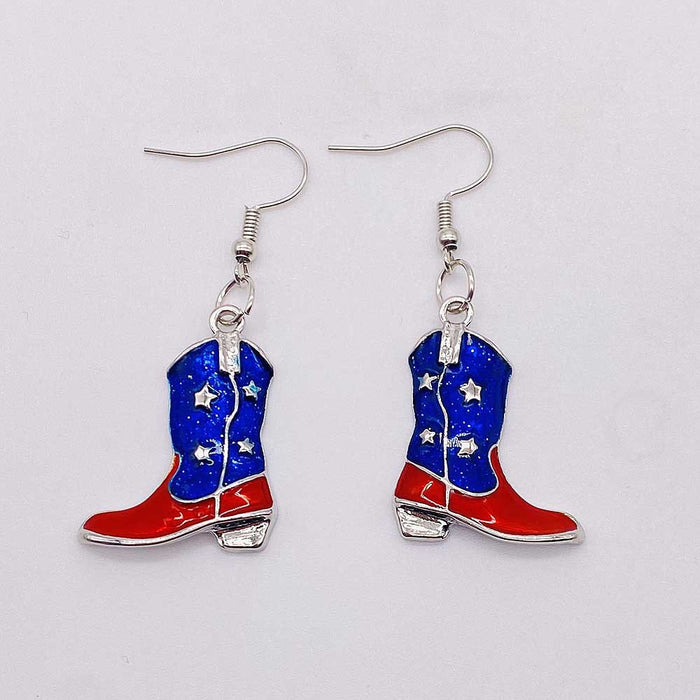 Wholesale Independence Day Alloy Love Pendant Earrings JDC-ES-PuCi037
