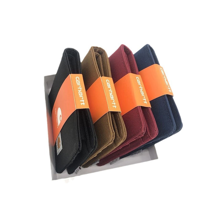 Wholesale wallet card holder coin purse two fold short canvas