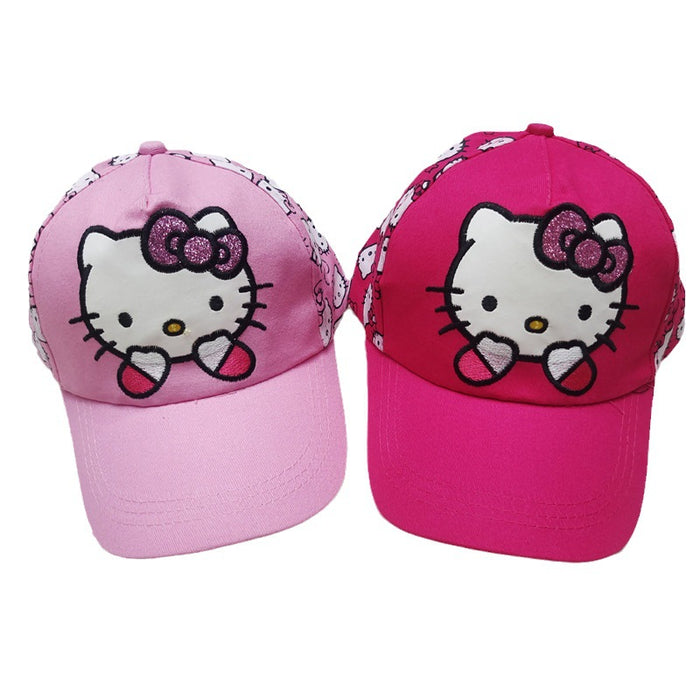 Wholesale Children's embroidered baseball cap, cute cartoon cat duckbill cap, children's sun protection and sunshade hat